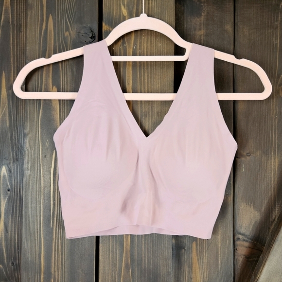 True & Co True Body Boost V Neck Bra Light Pink Medium - Picture 1 of 4